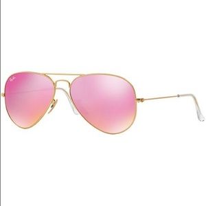 Ray Ban Aviator Mirrored Pink/Purple 58mm